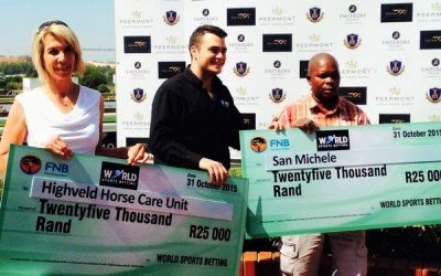 San Michele home and Horse Care Unit receives R25 000 each from World Sports Betting Nov 2015