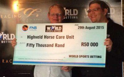 World Sports Betting donate another R50 000 to the Horsecare unit SEpt 2015